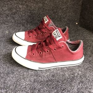 Converse Kids Burgundy Low Top Canvas Sneakers